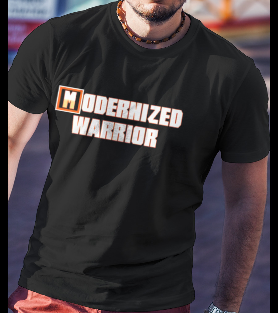 Modernized Warrior Bold Lettering With M Square Frame T-Shirt