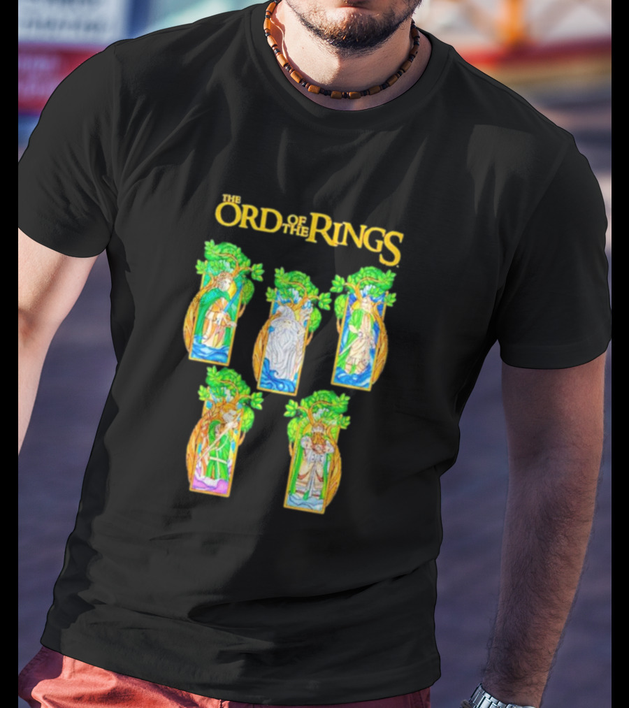 The Lord Of The Rings Stained Glass Characters T-Shirt