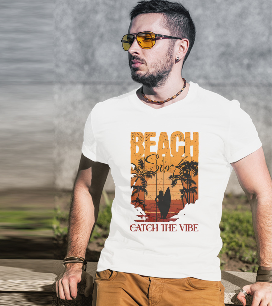 Beach Surf Catch The Vibe T-Shirt