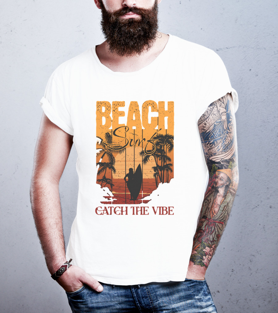 Beach Surf Catch The Vibe T-Shirt