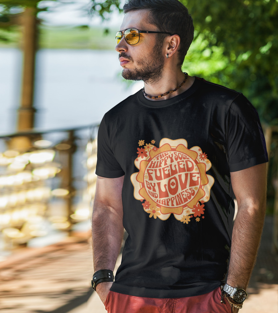 Hippy Soul Fueled By Love And Happiness T-Shirt