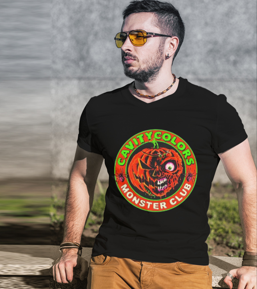 Cavitycolors Monster Club Evil Pumpkin T-Shirt