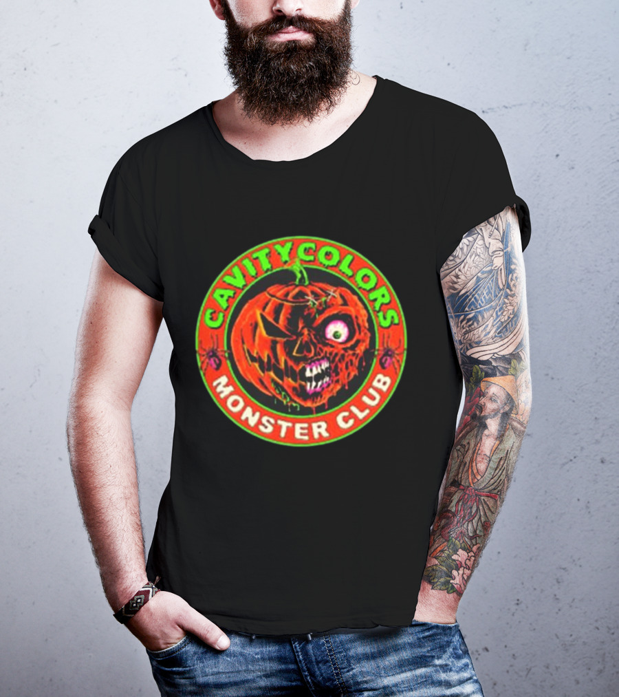 Cavitycolors Monster Club Evil Pumpkin T-Shirt