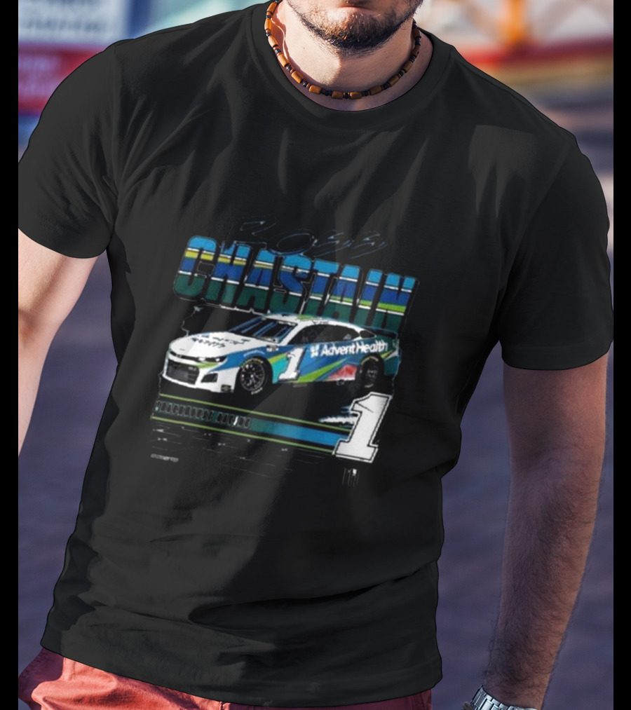 Ross Chastain AdventHealth Trackhouse Racing Number 1 NASCAR T-Shirt