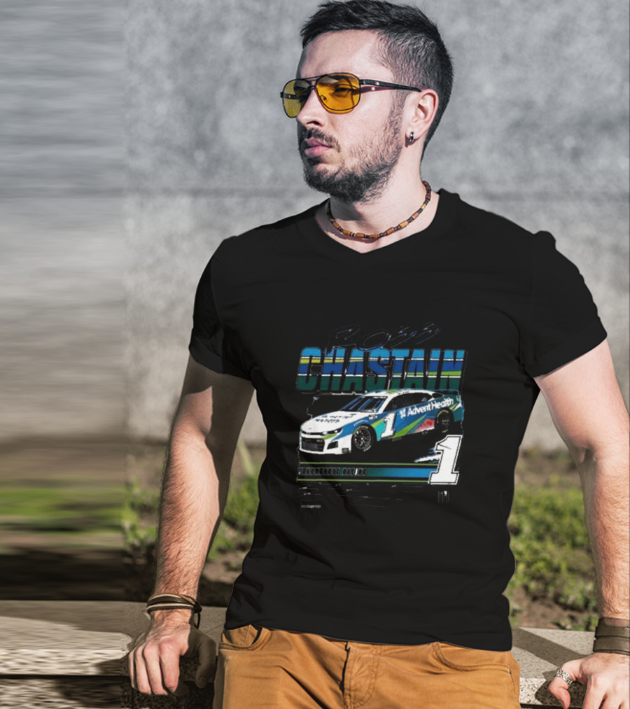 Ross Chastain AdventHealth Trackhouse Racing Number 1 NASCAR T-Shirt