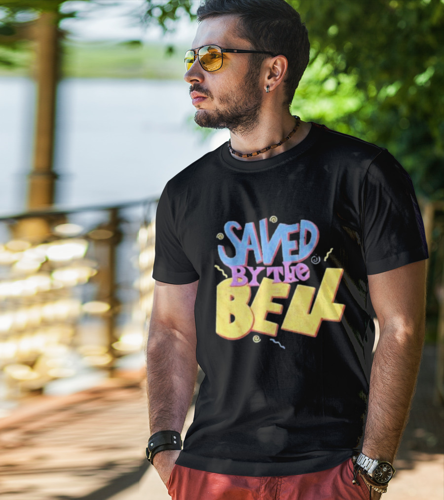 Saved By The Bell 90s Retro Faded Squiggles T-Shirt