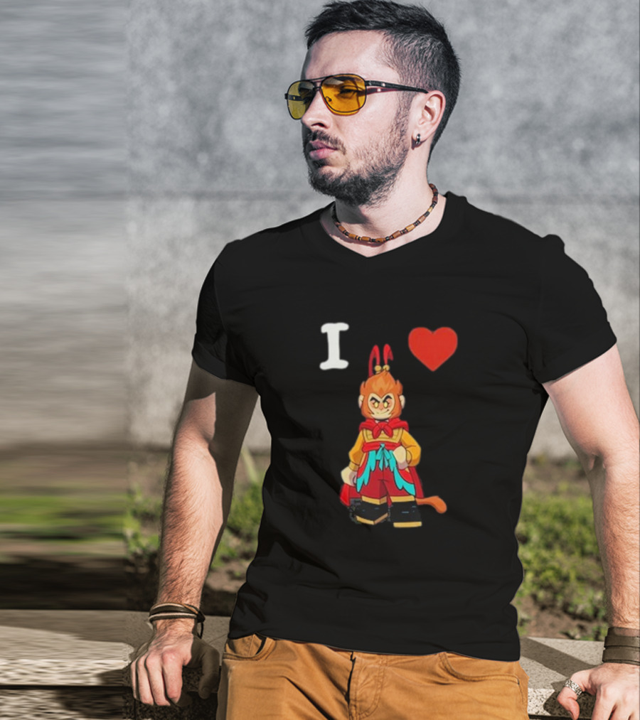 I Love Monkey King Lego Style Figure T-Shirt