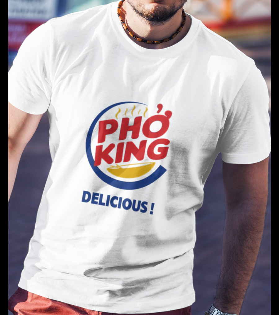 Joey Bizinger Wearing Phở King Delicious T-Shirt