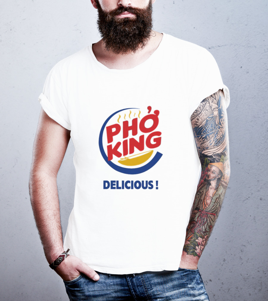 Joey Bizinger Wearing Phở King Delicious T-Shirt