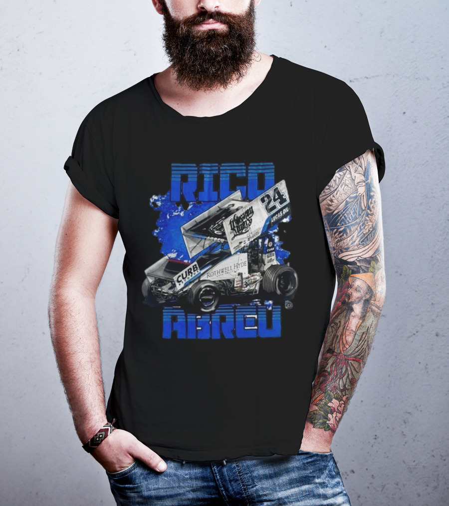 Rico Abreu 24 Curb Rothwell Hyde Racing Sprint Car Lucas Oil T-Shirt