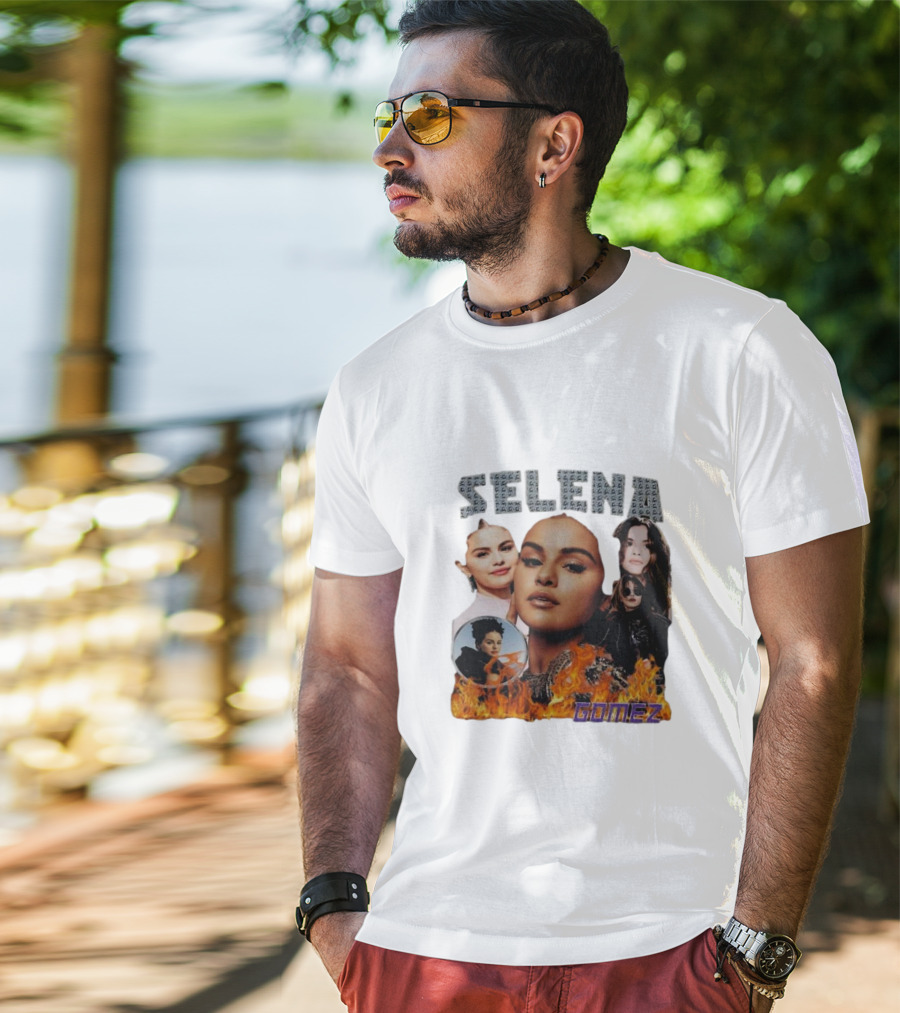 Selena Gomez Flame Collage Homage T-Shirt