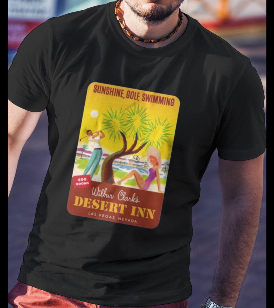 Sunshine Golf Swimming Wilbur Clark's Desert Inn Las Vegas Nevada 400 Rooms T-Shirt