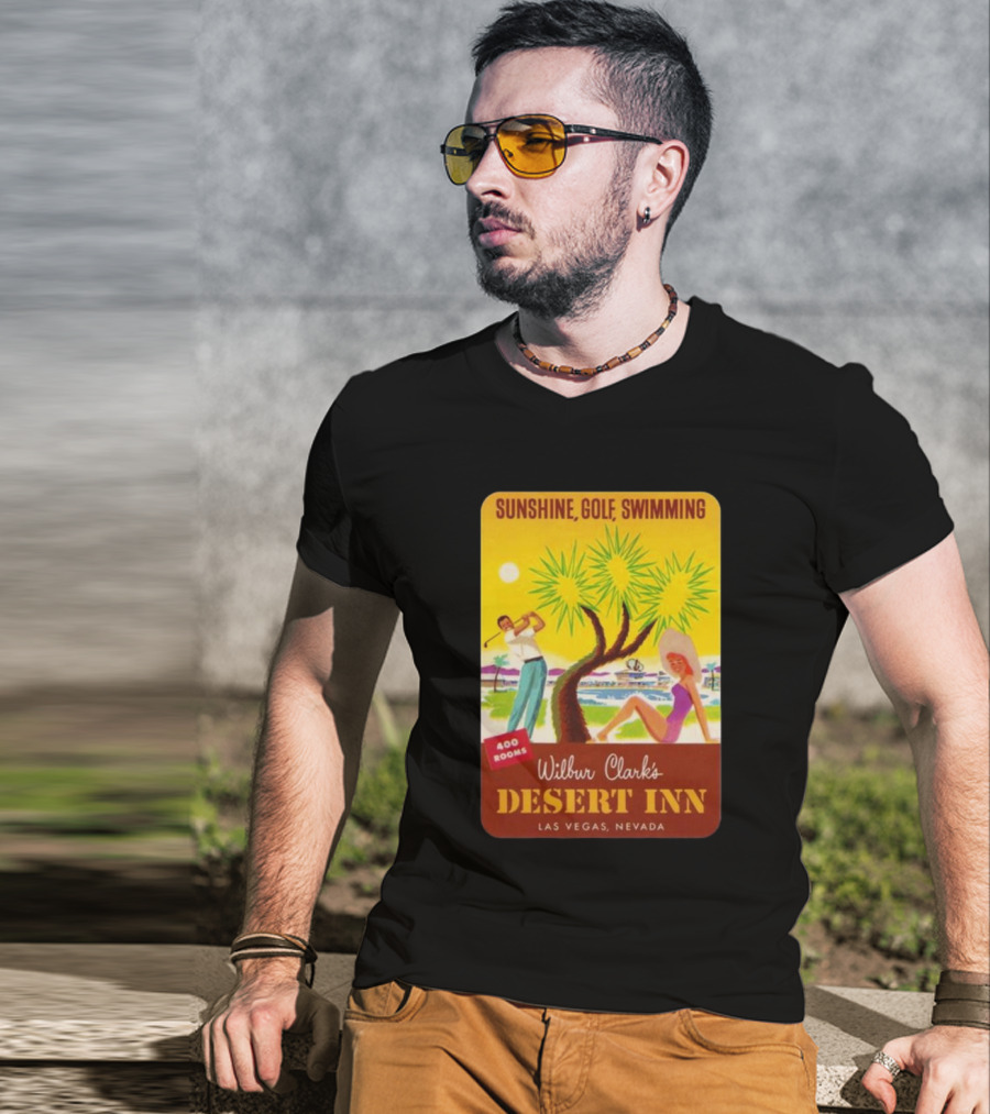 Sunshine Golf Swimming Wilbur Clark's Desert Inn Las Vegas Nevada 400 Rooms T-Shirt