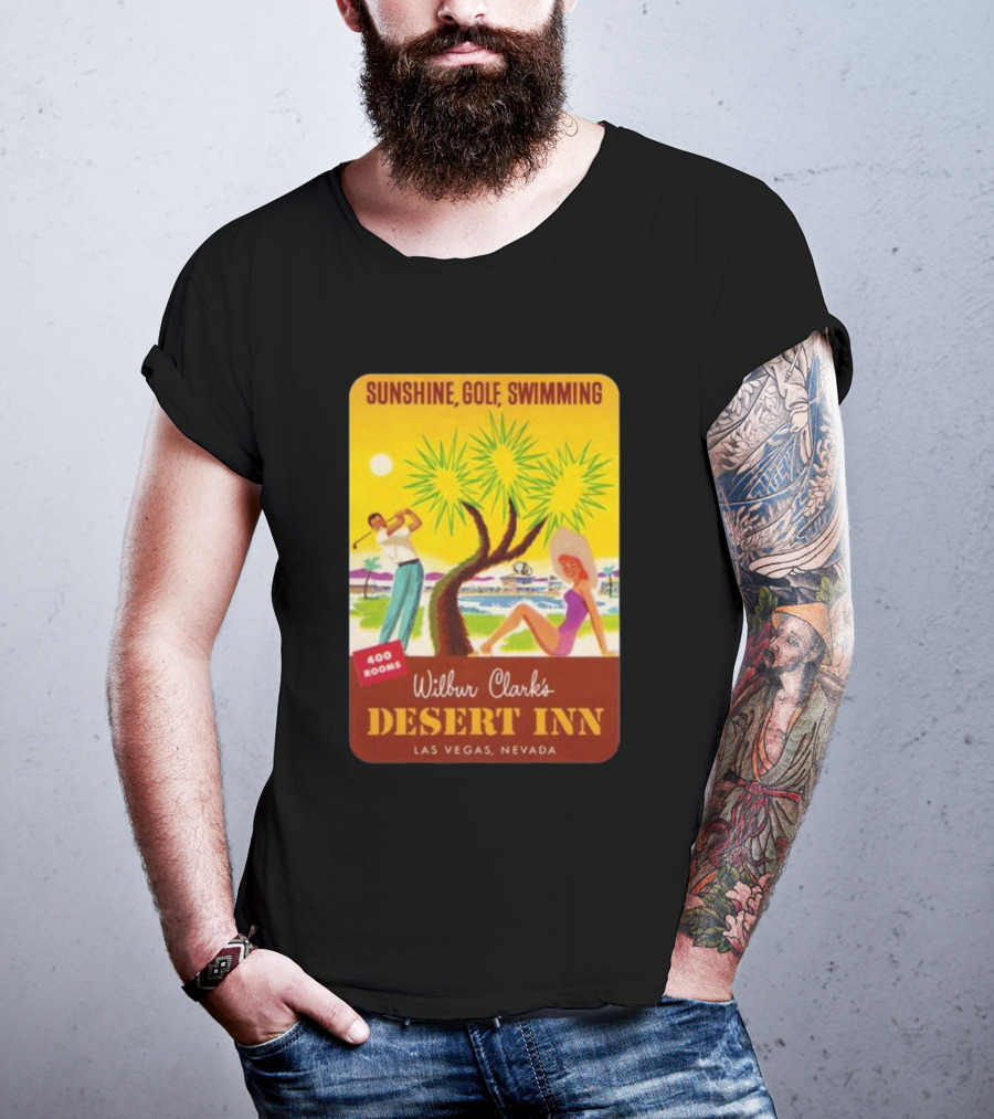 Sunshine Golf Swimming Wilbur Clark's Desert Inn Las Vegas Nevada 400 Rooms T-Shirt
