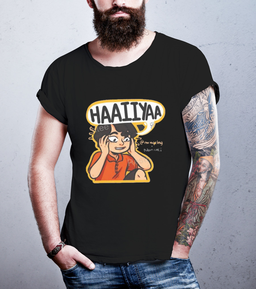 HAAIIYAA Uncle Roger Cartoon Red Shirt Headset @mrnigelng T-Shirt
