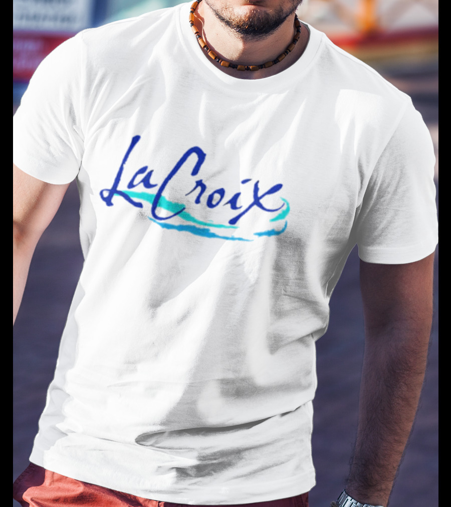 La Croix Logo Blue And Green Brushstroke T-Shirt