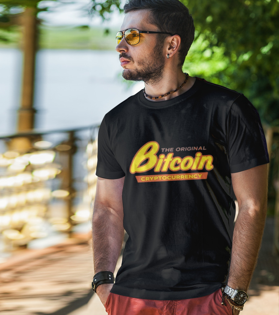 The Original Bitcoin Cryptocurrency Bow Tie T-Shirt