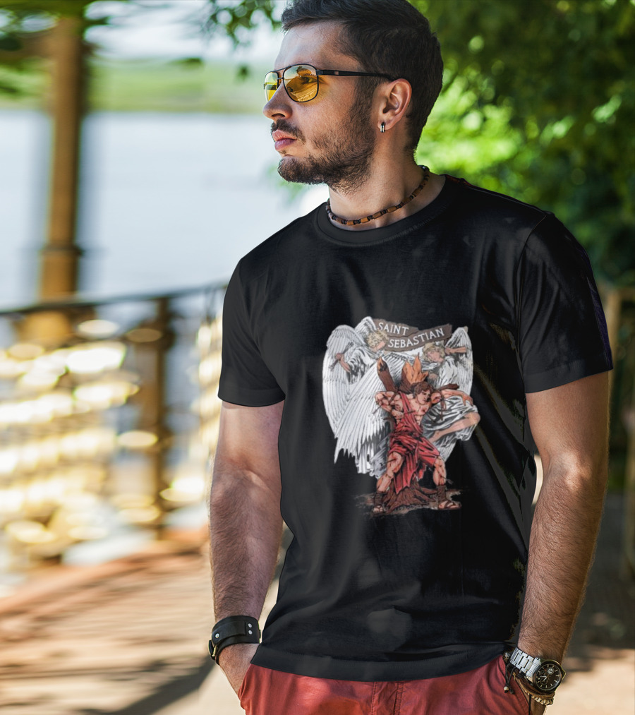 Saint Sebastian Angelic Guardians T-Shirt