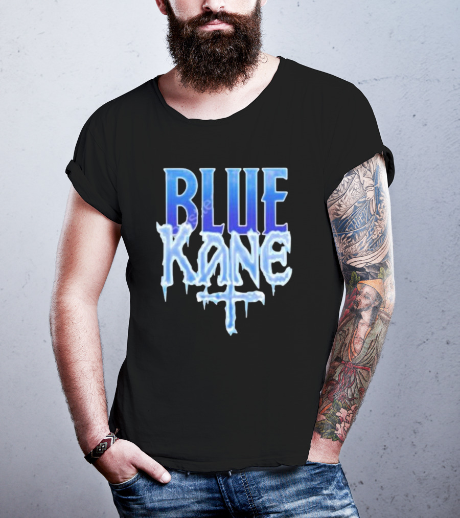 Blue Kane Icy Font Merchandise T-Shirt