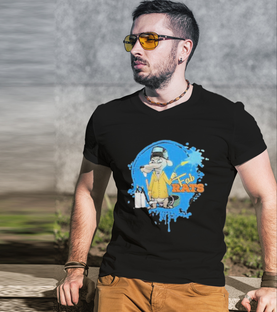 Fab Rats Painter Mouse Cartoon Character T-Shirt