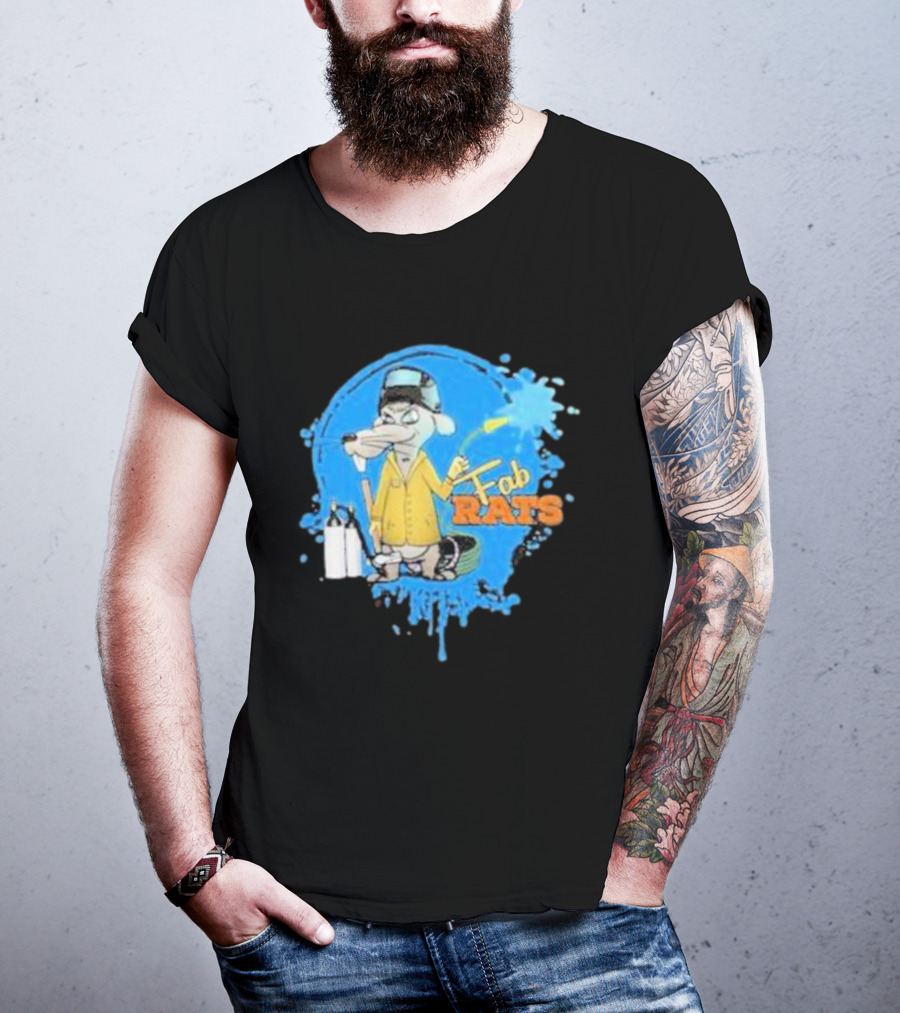 Fab Rats Painter Mouse Cartoon Character T-Shirt