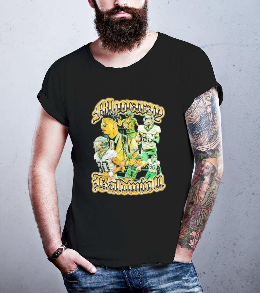 Alonarap Baldwin Vintage Football Montage T-Shirt