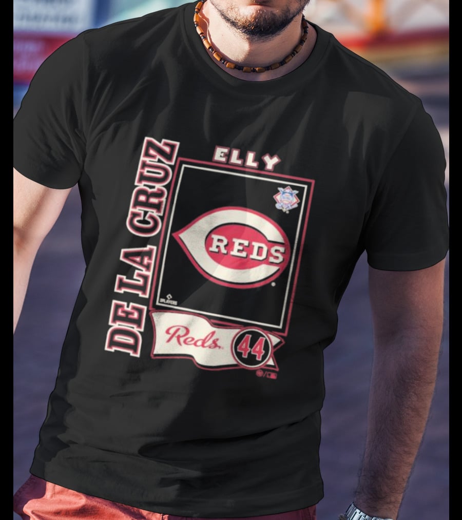 Elly De La Cruz Reds 44 Cincinnati MLBPA Player T-Shirt