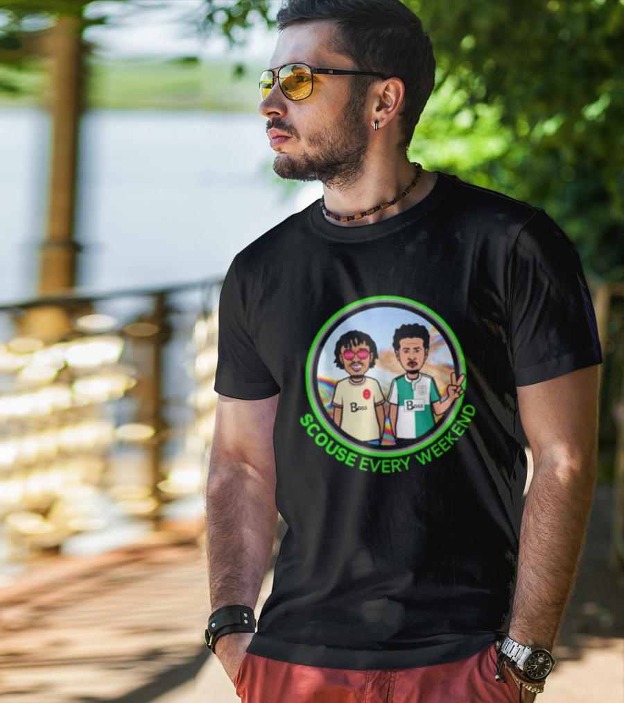 Scouse Every Weekend Boss Characters Peace Sign T-Shirt