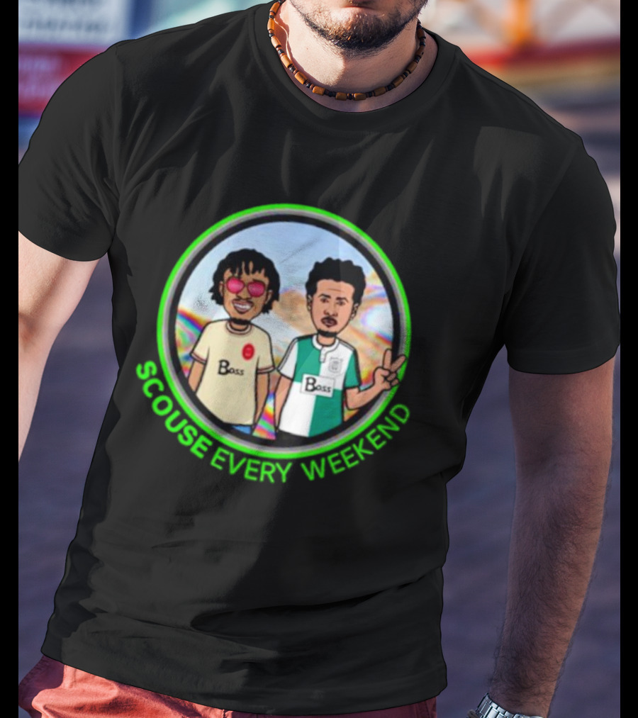 Scouse Every Weekend Boss Characters Peace Sign T-Shirt