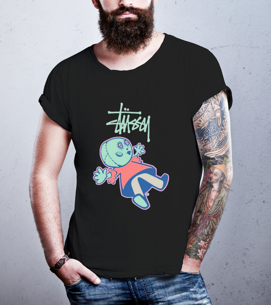 Stussy Dollie Pastel Stitched Character T-Shirt