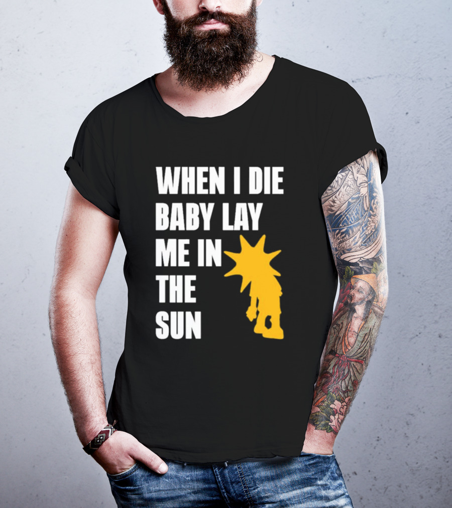 When I Die Baby Lay Me In The Sun Dominic Fike Sunburst T-Shirt