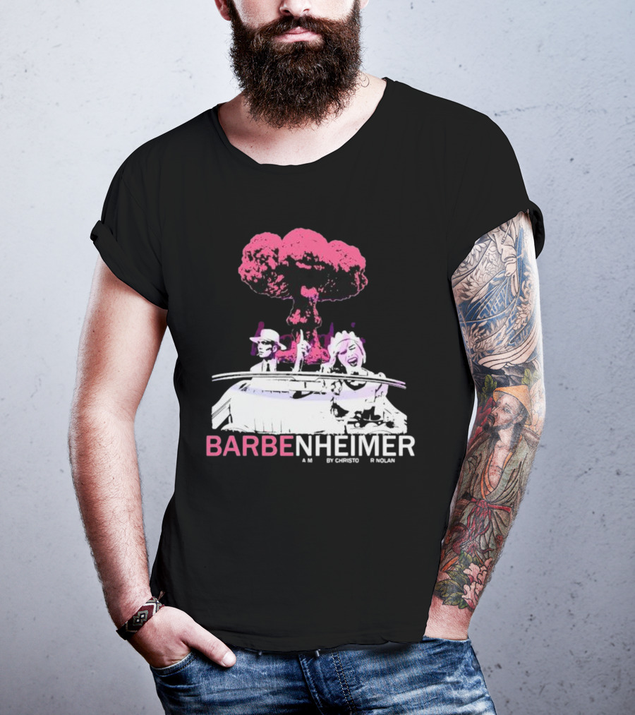 Vintage Barbenheimer A Movie By Christopher Nolan Comeon Baby Let’s Go Party T-Shirt