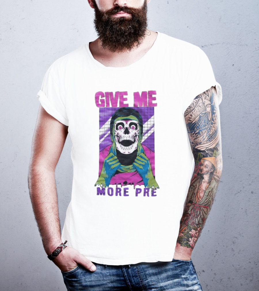 GIVE ME MORE PRE Skull Mask Urban T-Shirt