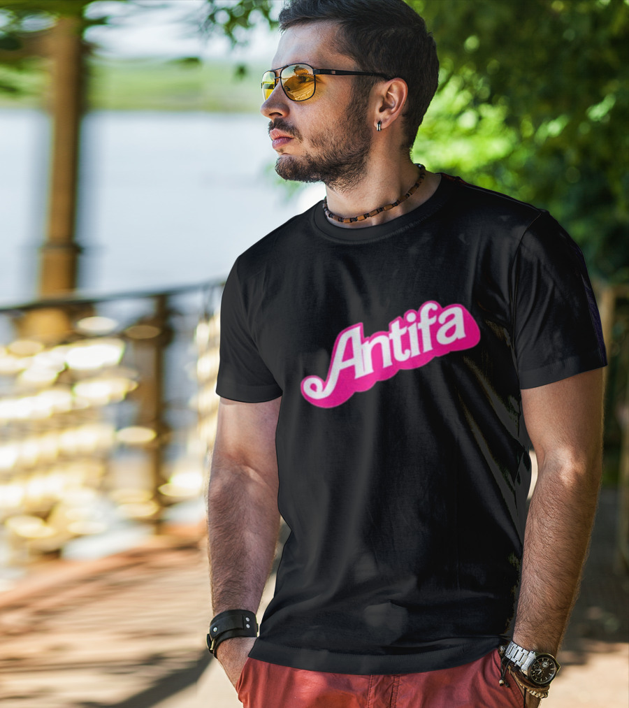 Walter Masterson Barbie Antifa Pink T-Shirt
