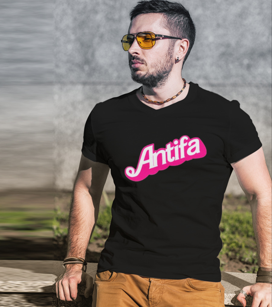 Walter Masterson Barbie Antifa Pink T-Shirt