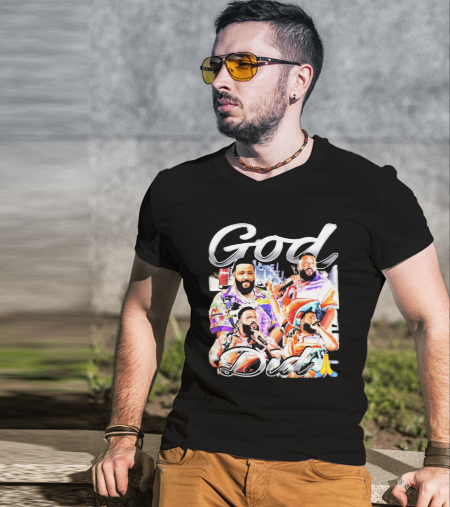 DJ Khaled God Did Graphic Illustration Prayer Hands T-Shirt