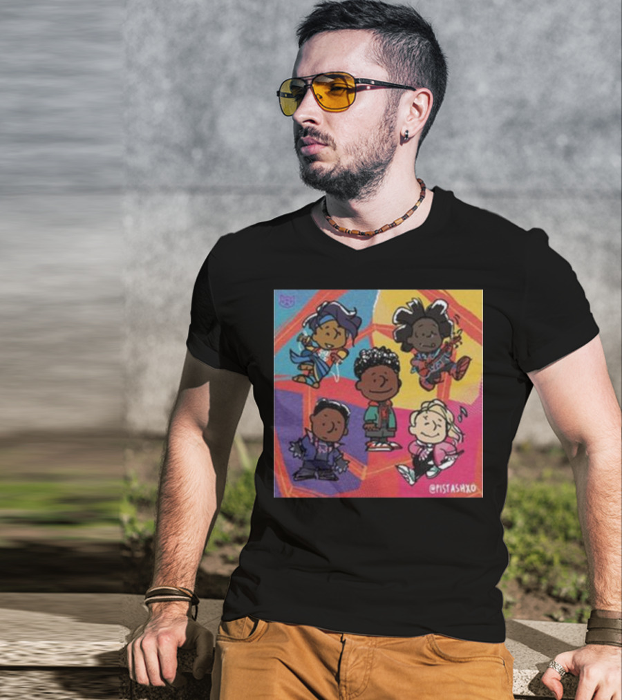 Peanuts Fanart Characters By Pistashxo With Vibrant Background T-Shirt