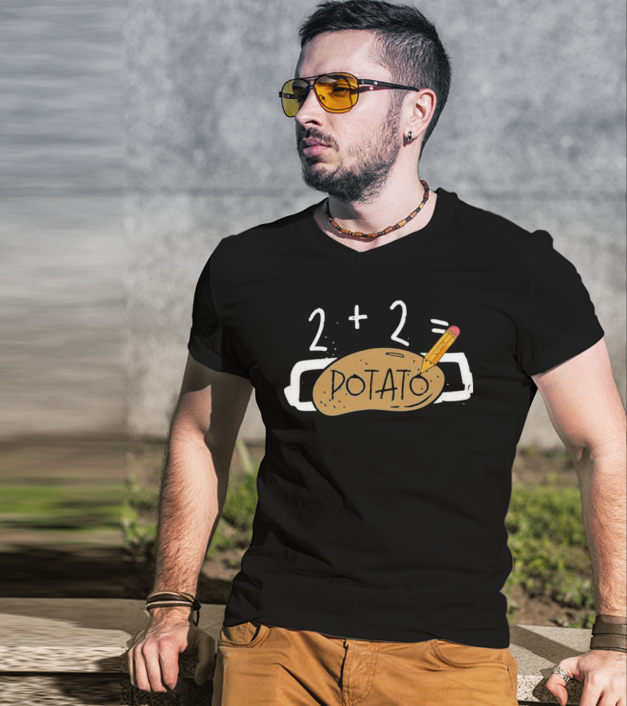 2+2 Potato Math Joke Simon Miller Dotato T-Shirt