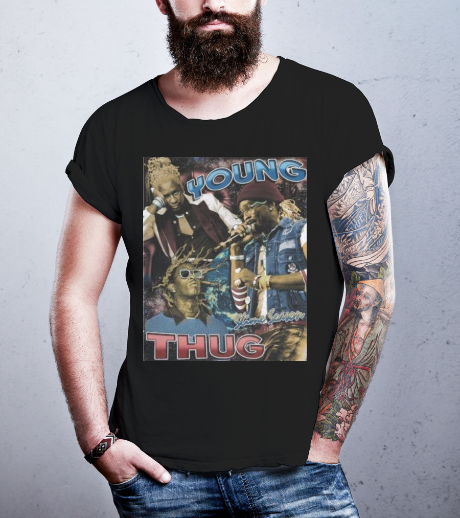 Young Thug Sline Season Multicolor Collage T-Shirt