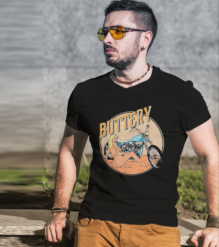 Buttery Films Del Rey Vintage Motorcycle Aesthetic T-Shirt