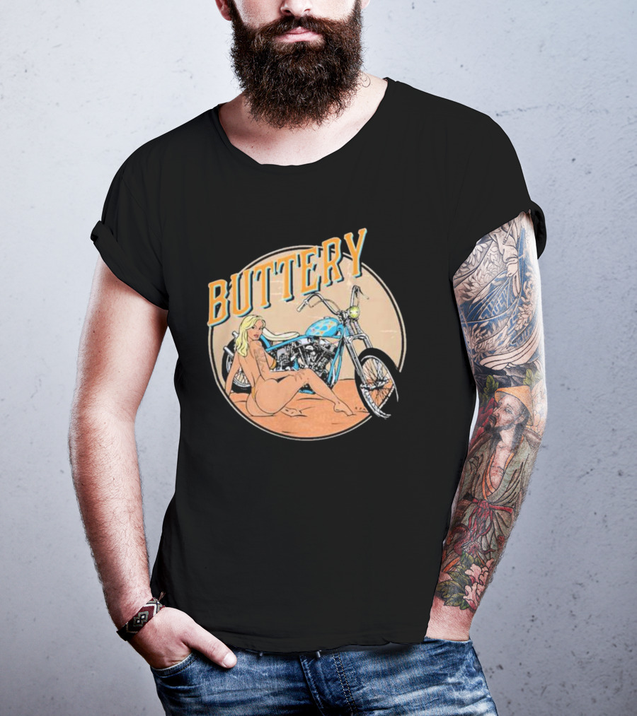 Buttery Films Del Rey Vintage Motorcycle Aesthetic T-Shirt