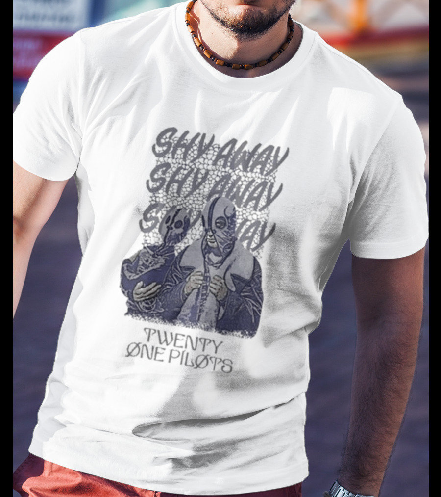 Shy Away Repeated Masked Figures Twenty One Pilots T-Shirt