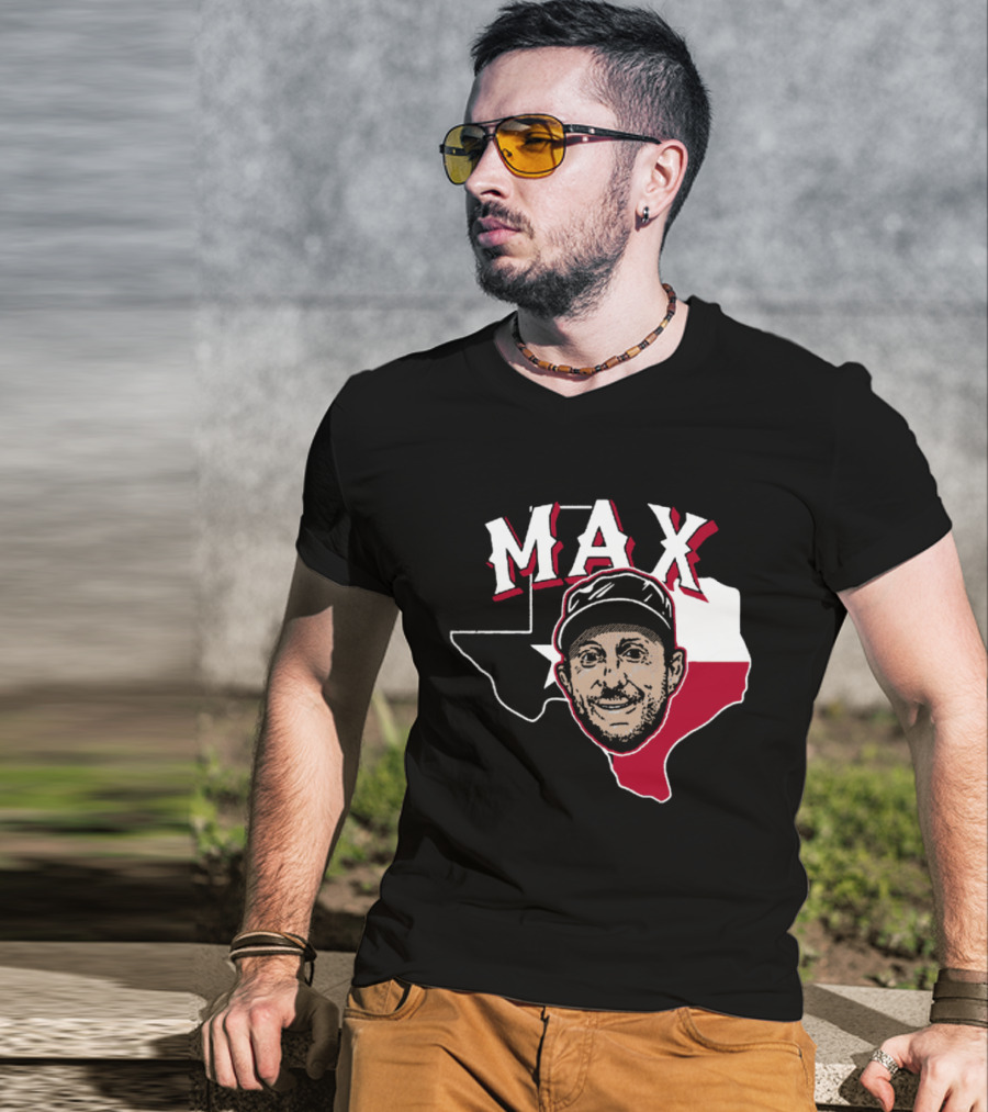 MAX Scherzer Texas Map Face T-Shirt