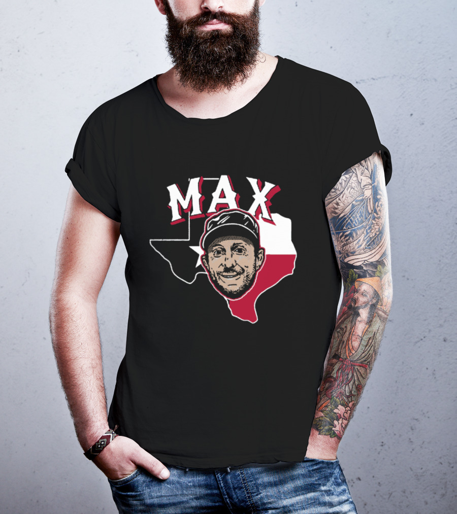 MAX Scherzer Texas Map Face T-Shirt