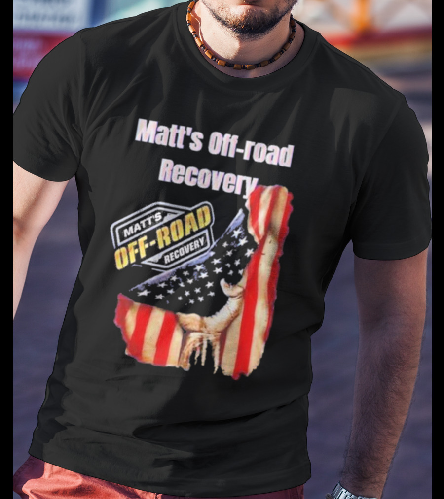 Matt's Off-Road Recovery American Flag Deer T-Shirt