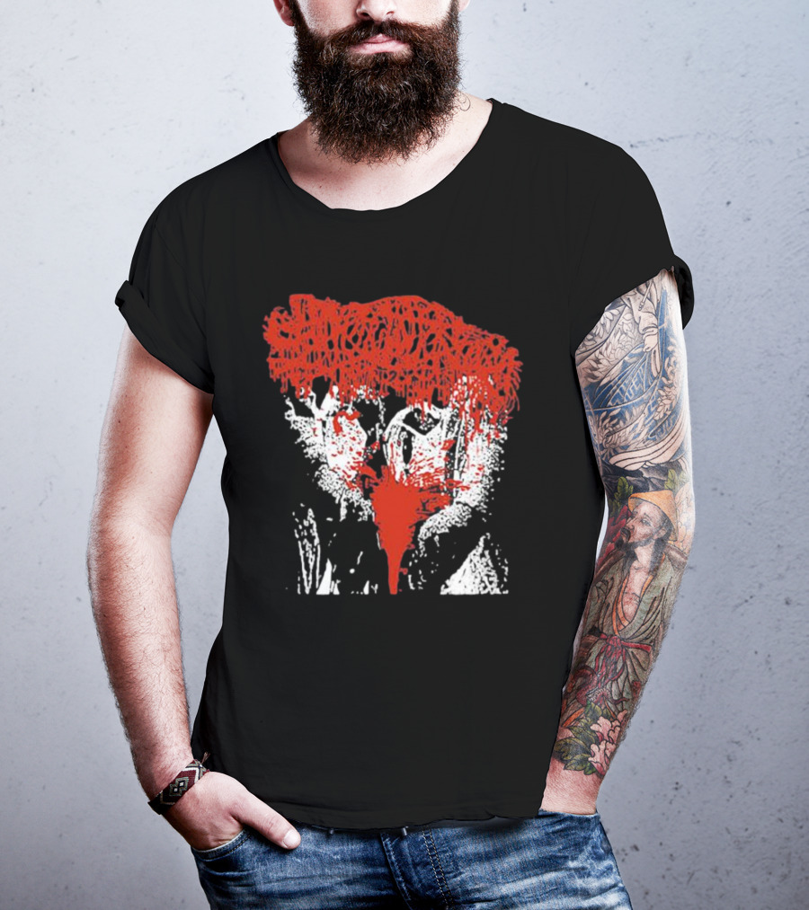 Sanguisugabogg Red And White Horror Mask T-Shirt