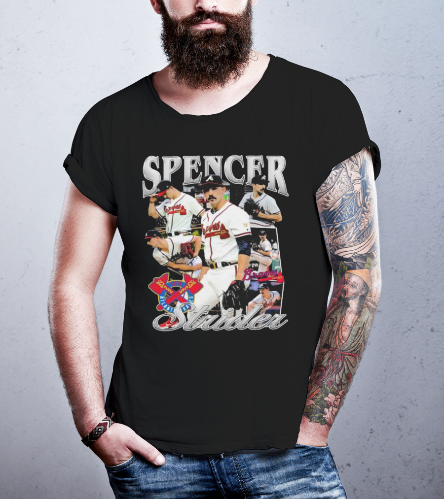 Spencer Strider Braves Pitcher Collage T-Shirt