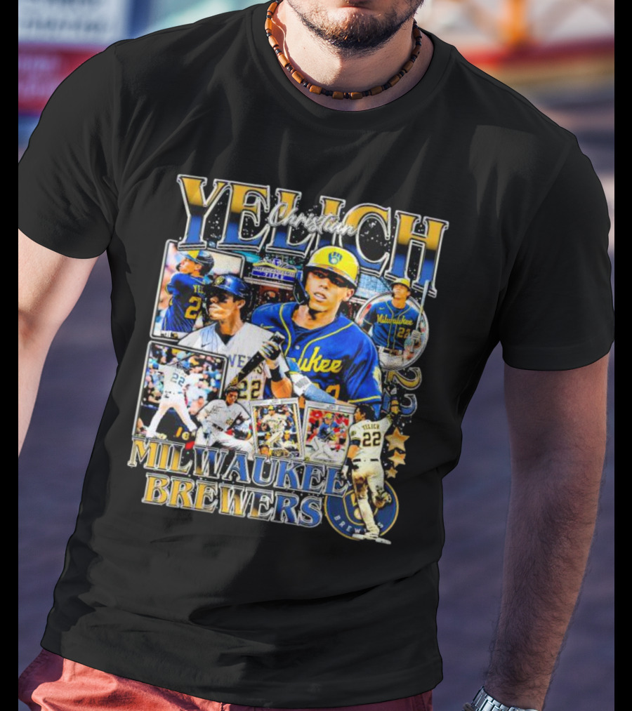 Christian Yelich Milwaukee Brewers 22 Collage T-Shirt