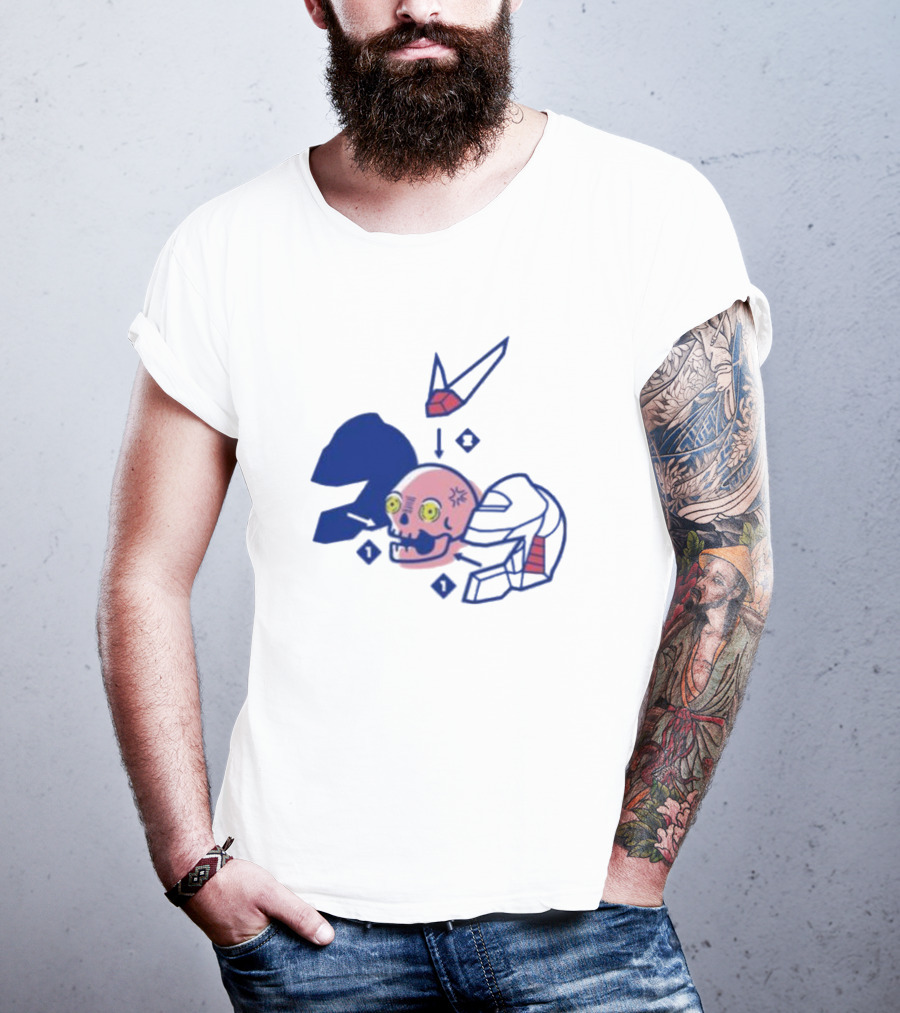 Pewdiepie Merch Represent Mecha Skull Helmet Anatomy T-Shirt