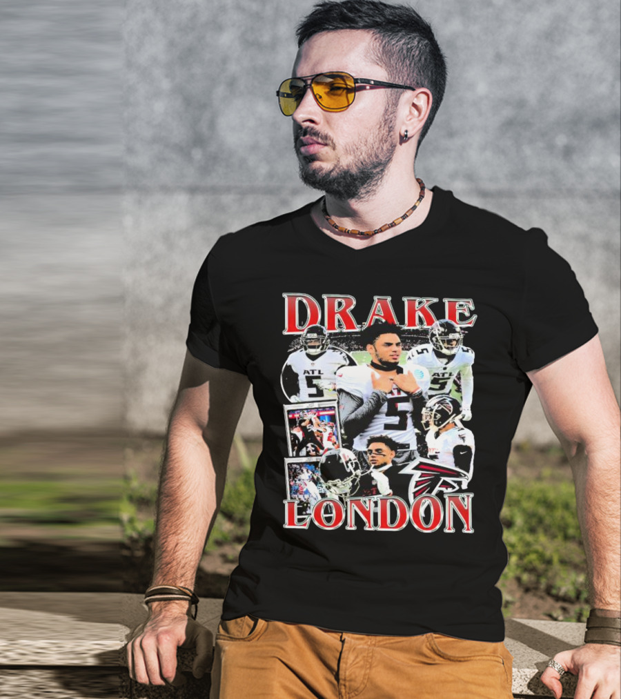 Drake London Atlanta Falcons Player Collage With Falcons T-Shirt